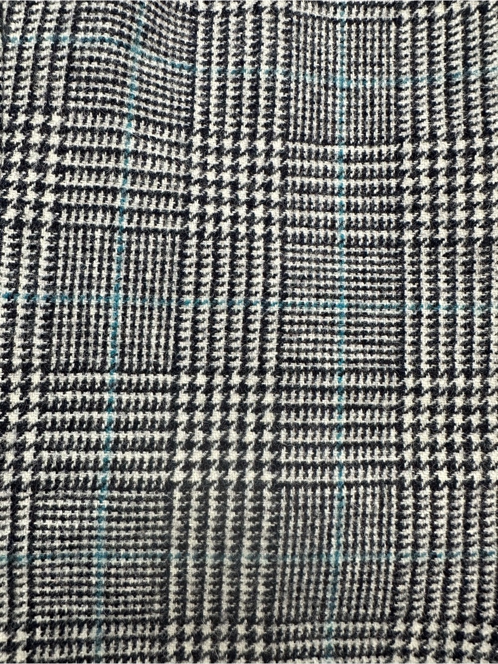 Ines De La Fressange x UNIQLO Wool Blend Glen Plaid Blazer Jacket Blue Accent M - Picture 12 of 12